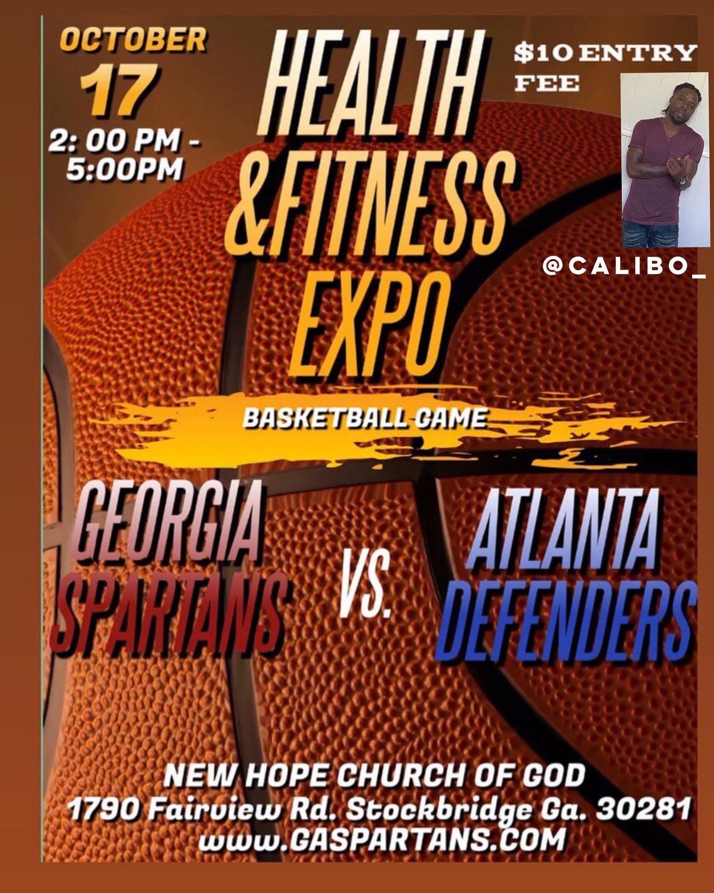 @calibo__ will be hosting on Oct. 17 2pm to 5pm Health&Fitness Expo Basketball Game. New Hope Church of God 1790 Fairview Rd. St
