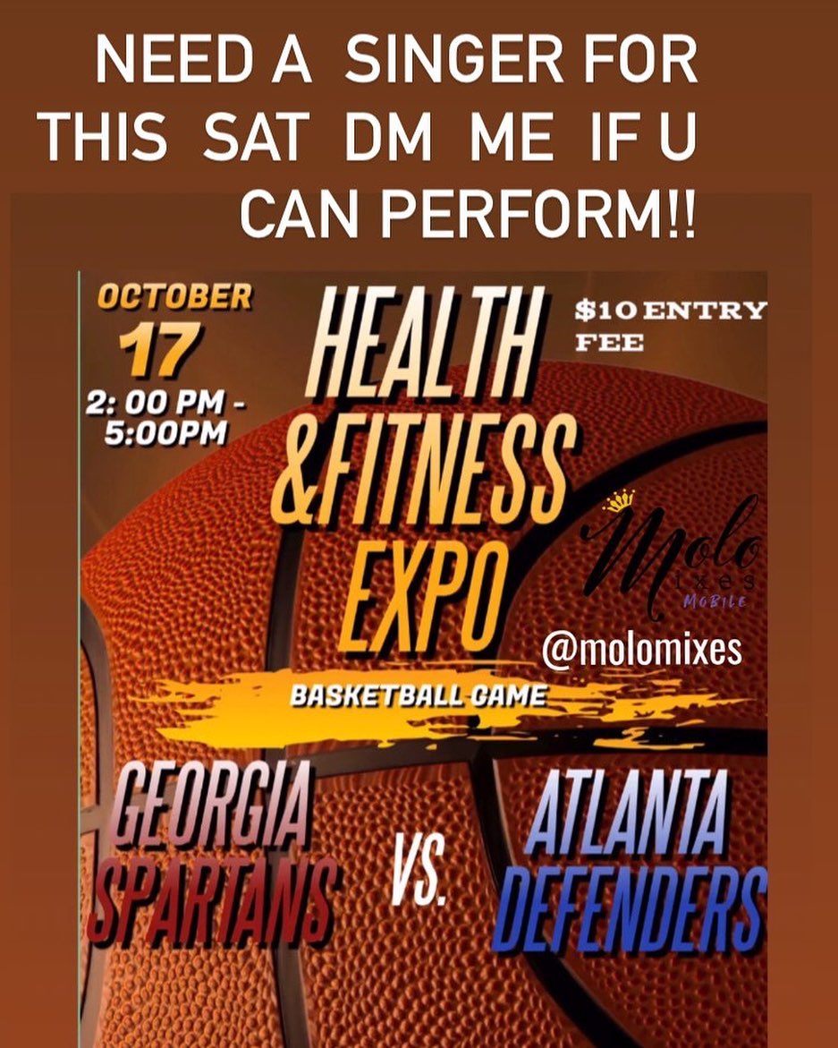 Looking for artists to perform Sat on Oct. 17 2pm to 5pm Health&Fitness Expo Basketball Game. New Hope Church of God 1790 Fairvi